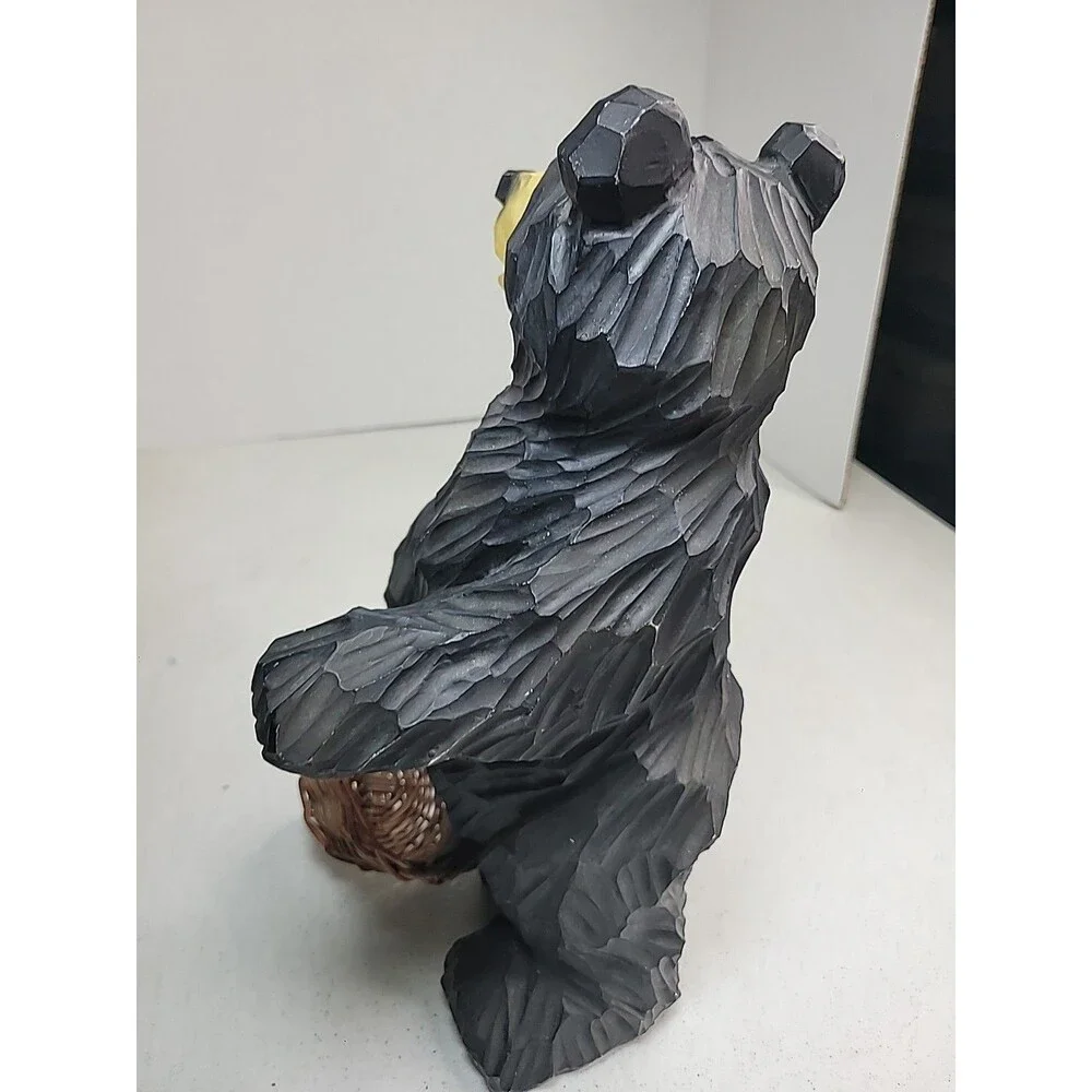 Black Bear with Basket Door Greeter Approximately 14 Inches Decor Resin ?